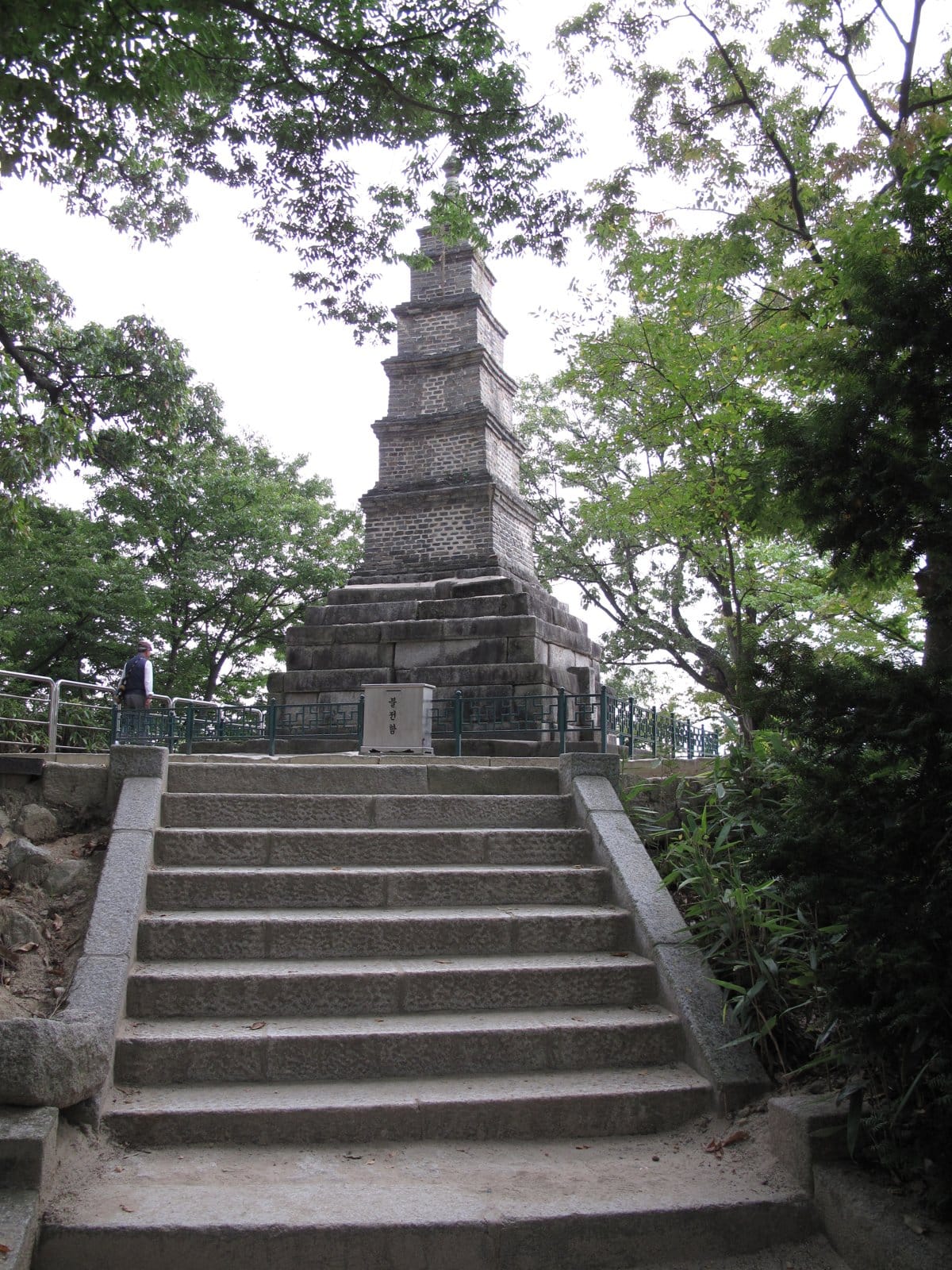 Multi-story brick pagoda at Silleuksa